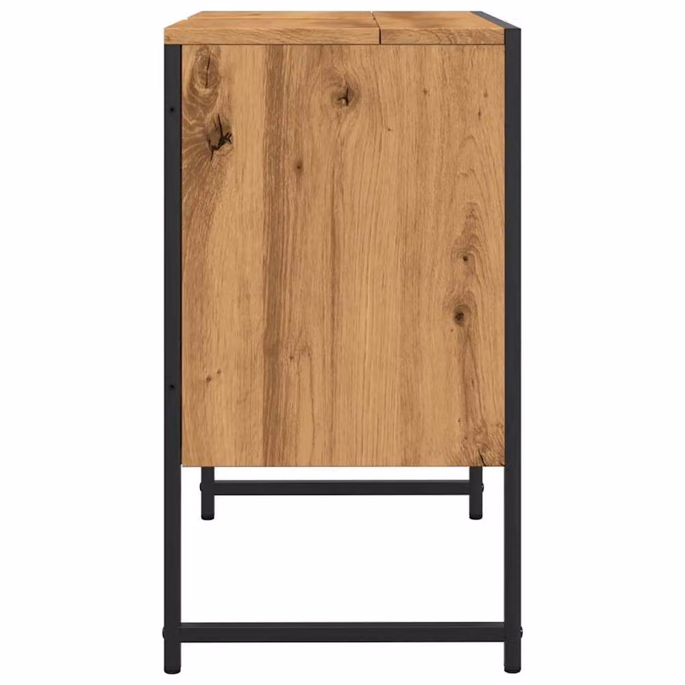 Berkfield Home Artisan Oak Bathroom Sink Cabinet in Brown, W/D/H: 60 x 33 x 60 cm – 4