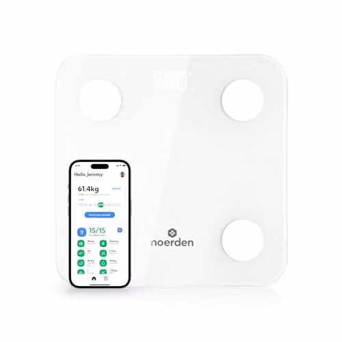 NOERDEN Minimi+ Smart Body Scale in White with Bluetooth App Control – 1
