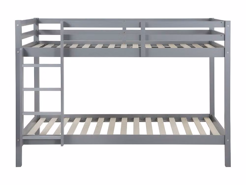 Vente-unique ANICET II Bunk Beds in Grey Solid Pine, W/D/H: 190 x 90 x 140 cm – 2