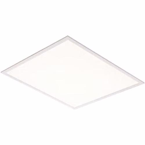 Loops Square Backlit LED Ceiling Panel Light, 40W Cool White, White Aluminium and Plastic, W: 59.5 cm, D: 59.5 cm