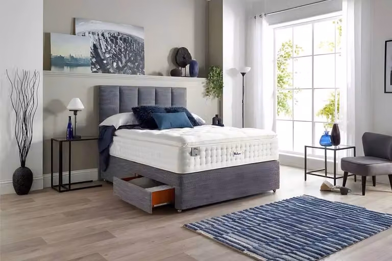 Paradise Beds Ltd Crown Comfort Pillow Top 2500 Hybrid Mattress in White, W/D/H: 140 x 200 cm