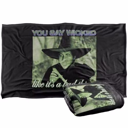 LOGOVISION The Wizard Of Oz Wicked Witch Silky Touch Super Soft Fleece Throw Blanket, Multicolour, W/D/H: 91 x 147 cm – 1