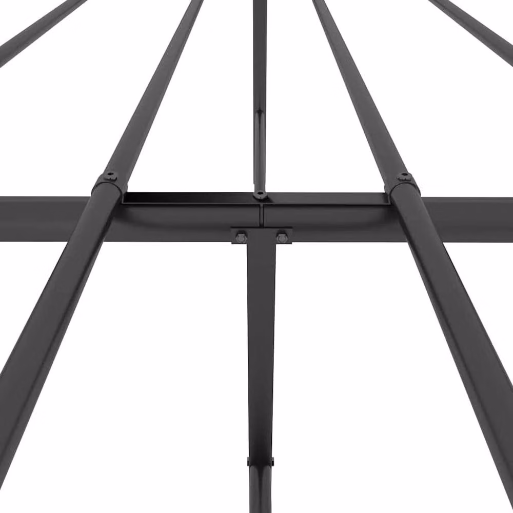 Berkfield Home Metal Bed Frame with Headboard and Footboard in Black, W/D/H: 193 x 198 x 90.5 cm – 4