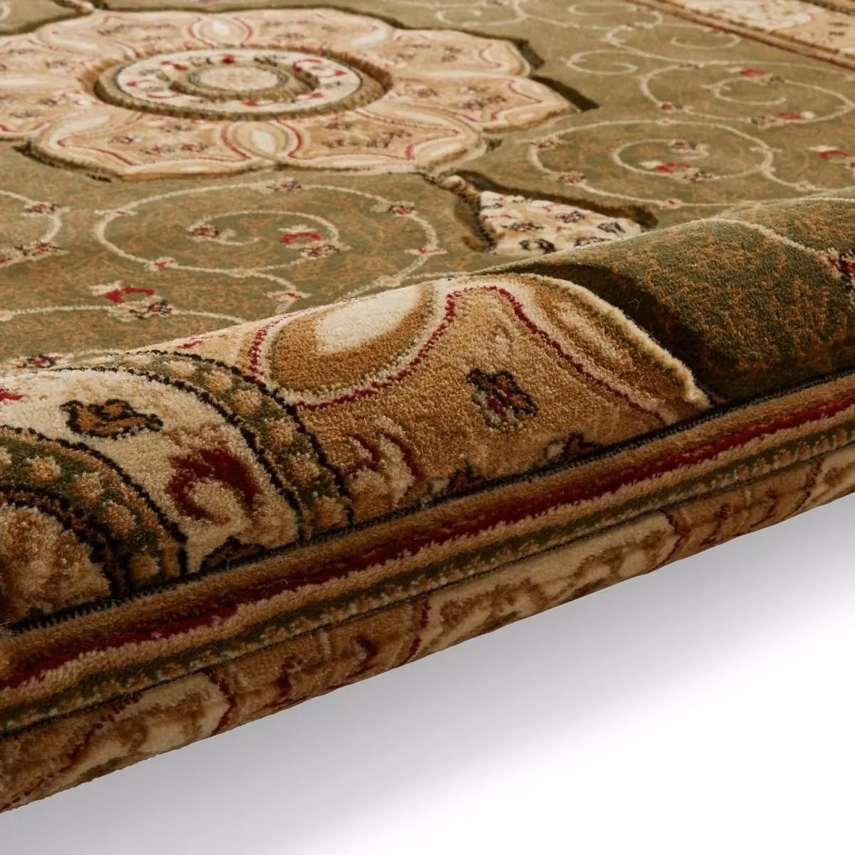 The Rug Shop UK Traditional Floral Stain-Resistant Area Rug in Green, W: 200 cm, D: 290 cm – 2