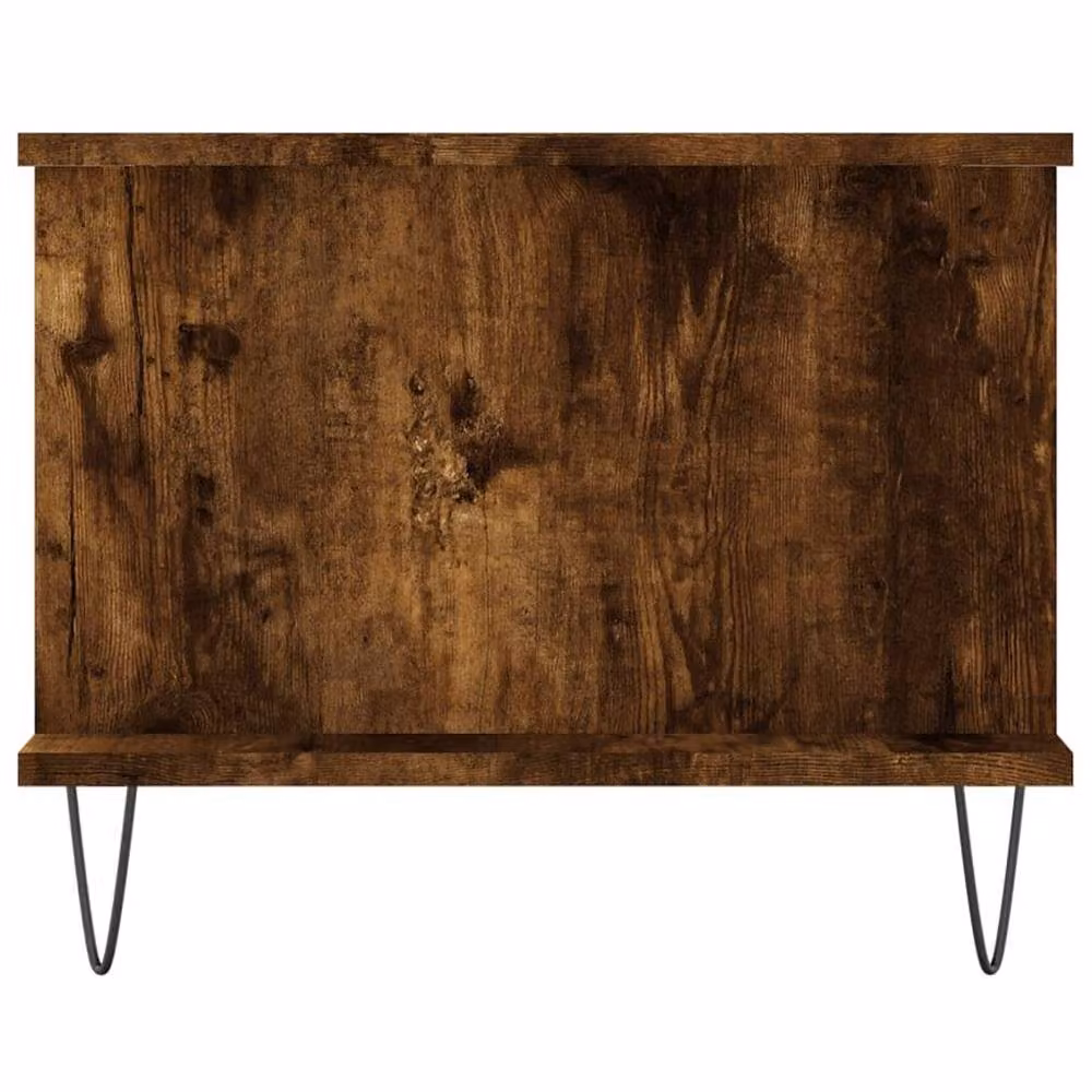 Berkfield Home Smoked Oak Decorative Coffee Table in Brown, W/D/H: 90 x 50 x 40 cm – 3
