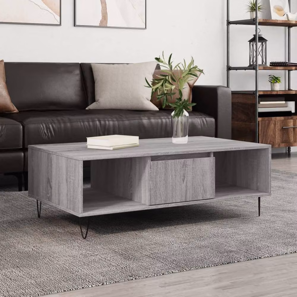 Berkfield Home Grey Sonoma Coffee Table, W: 104 cm, D: 60 cm, H: 35 cm – 2