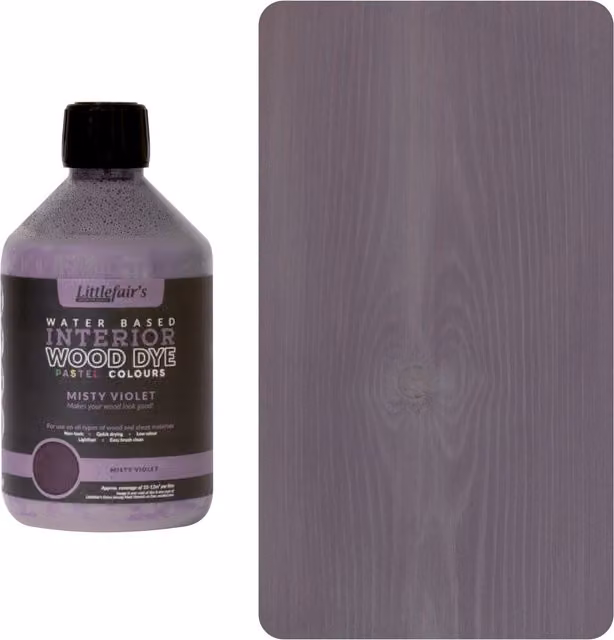 Littlefair's Indoor Wood Stain in Misty Violet Purple, 500 l