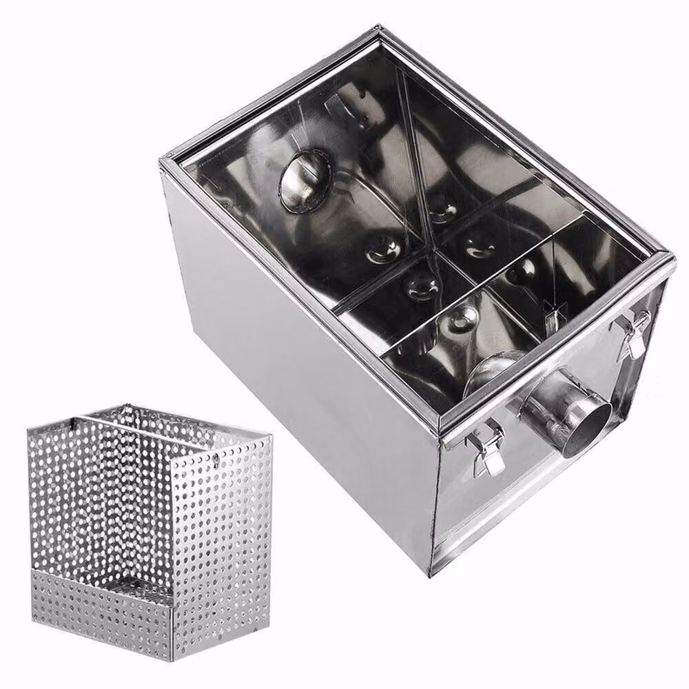 PAWNORA Commercial Grease Trap in Silver – 2