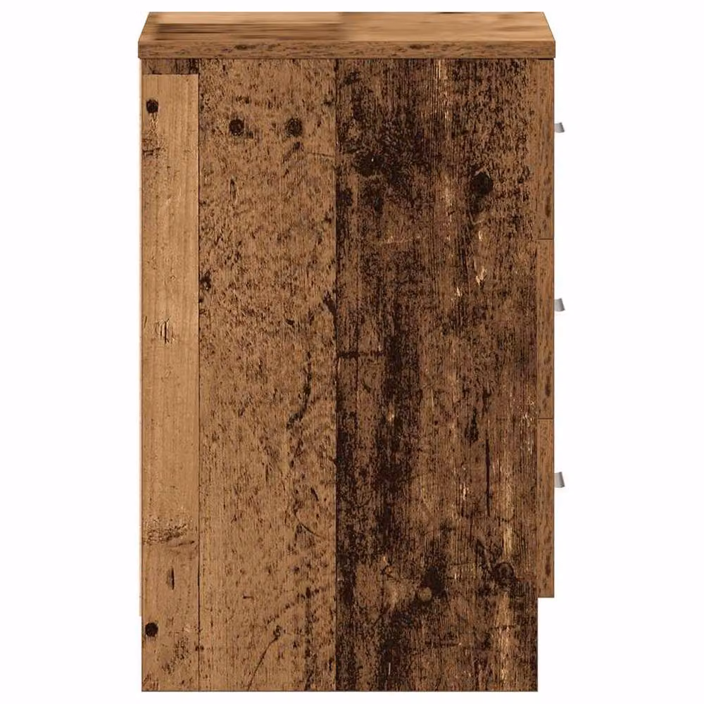 Berkfield Home Classic Bedside Cabinets, 2 Piece Set in Old Wood, W/D/H: 38 x 35 x 55 cm – 5