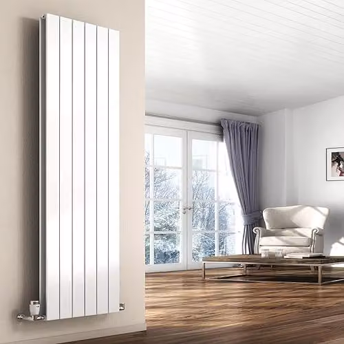 Bathroom Kingdom White Double Flat Panel Vertical Steel Radiator H x W: 160 x 44 cm – 2