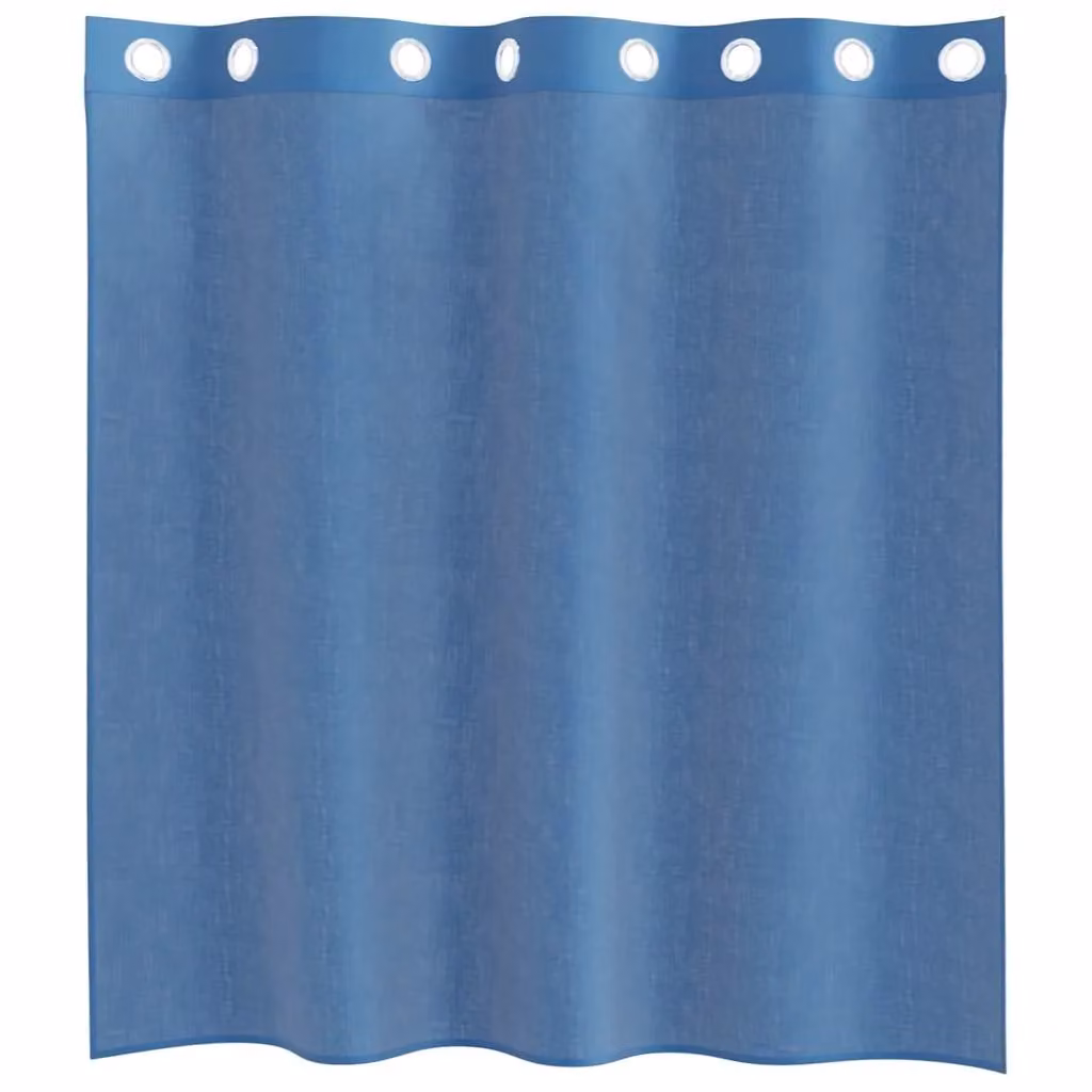 Berkfield Home Royal Blue Voile Fabric Curtain Panels with Eyelets, 2 Pack – 3