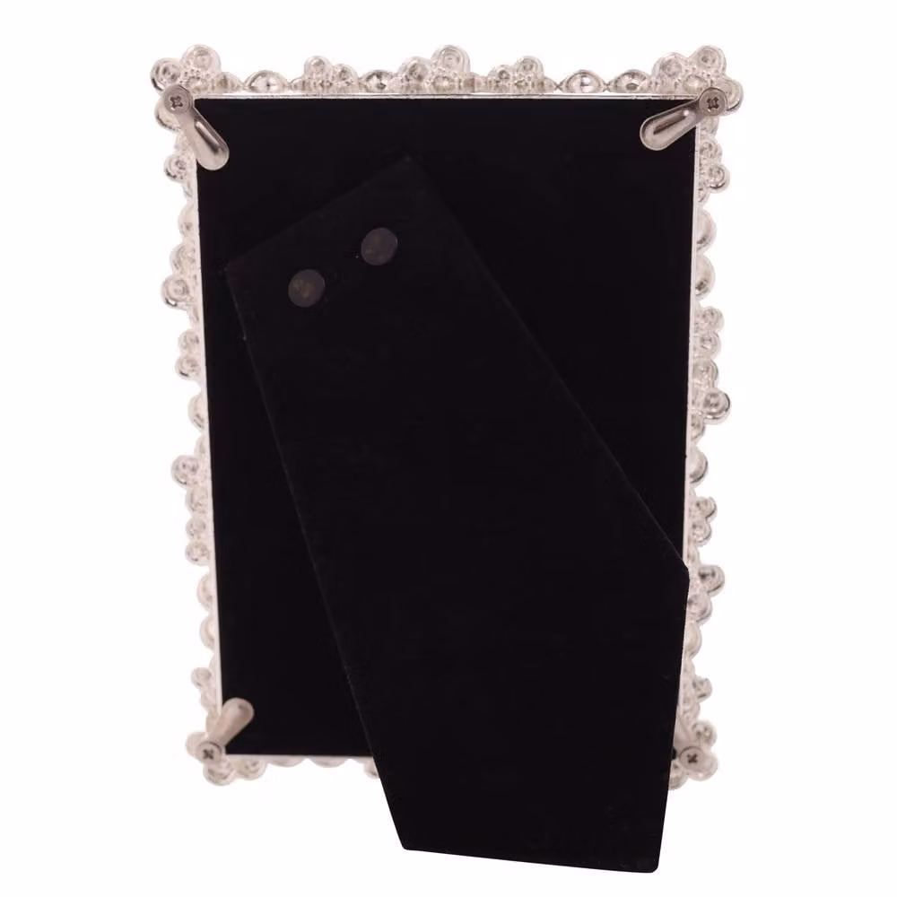 Sophia Classic Collection Classic Daisy Single Rectangular Tabletop Photo Frame, White, W: 8.89 cm, H: 12.7 cm, D: 12.7 cm – 2