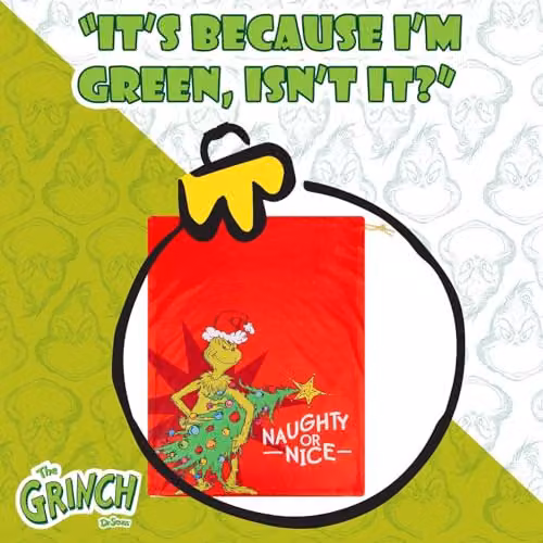 VFM e-Store Grinch Christmas Santa Sack Red W/H: 70 x 50 cm – 2