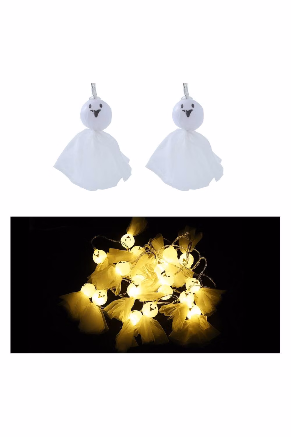 Garden Sanctuary White 20 LED Ghost String Lights for Halloween and Party Decoration – 3