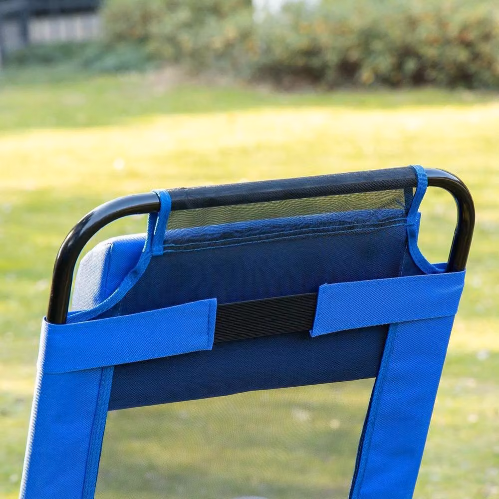 EONLION Set of 2 Blue Folding Garden and Camping Chairs with Armrests – 4