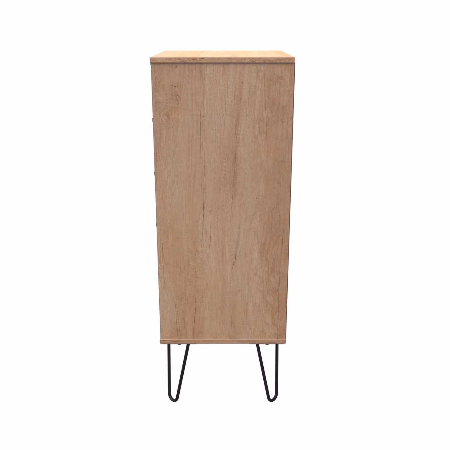 2 U Fuji 5 Drawer Tall Bedside Chest in Natural Wood Finish – 2