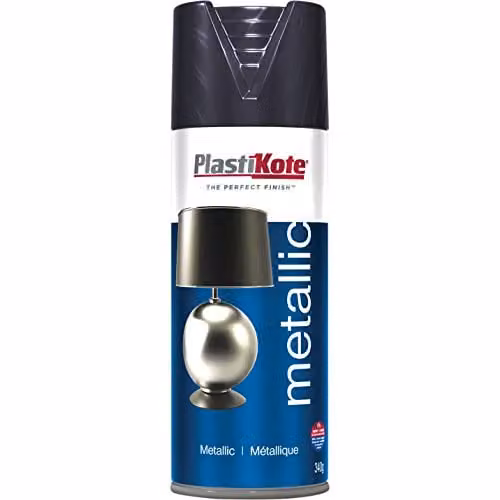 Plasti-kote Quick Drying Metallic Graphite Spray Paint, 400 ml