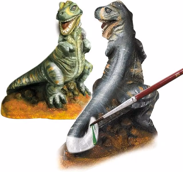 SES Casting and Painting T-rex Plaster Kit in Green and White