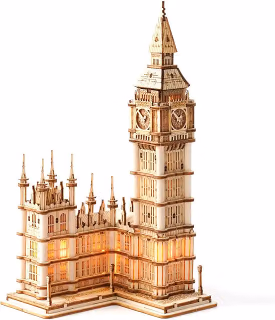 Syntego Big Ben Wooden Puzzle Craft Kit in Brown