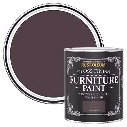 Rust-Oleum Gloss Purple Water-Based Furniture and Skirting Board Paint, 750ml