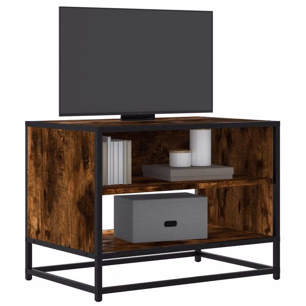 Berkfield Home Smoked Oak TV Cabinet in Brown, W/D/H: 61 x 40 x 46 cm – 2