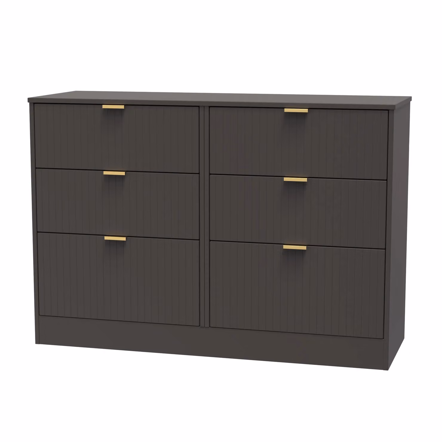 Ready Assembled 2 U Denver 6 Drawer Wide Chest in Dark Grey – 2