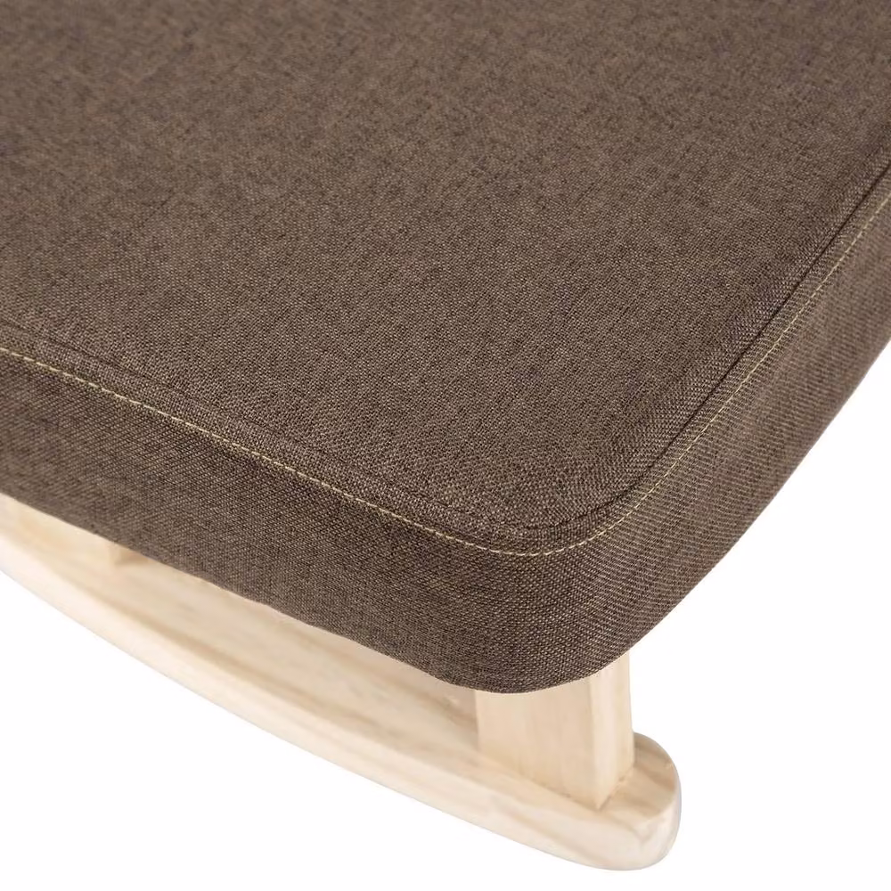 EONLION Wooden Footstool Ottoman in Brown, Width: 100 cm – 3