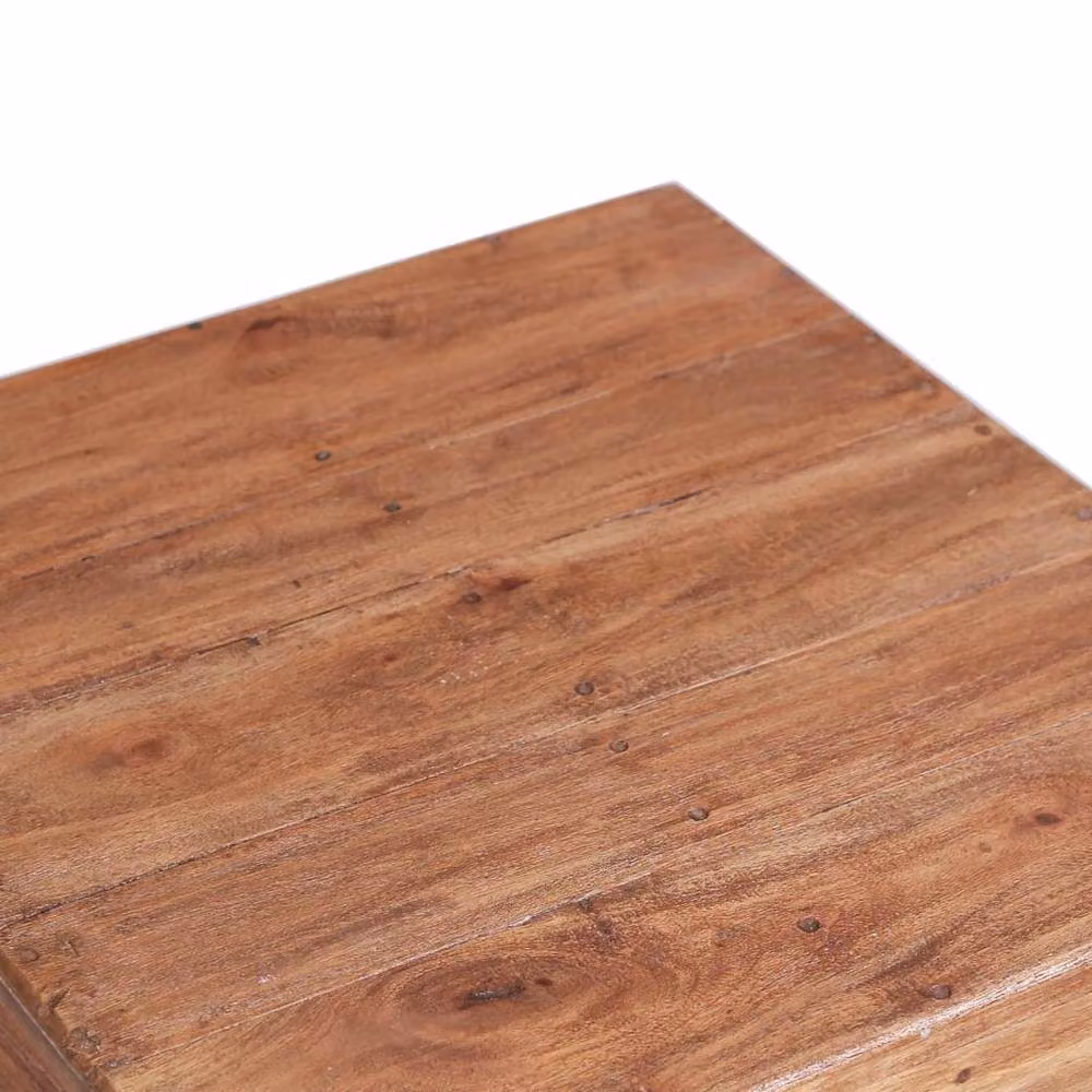 Berkfield Home Brown Solid Reclaimed Wood Coffee Table, W/D/H: 53 x 50 x 50 cm – 3