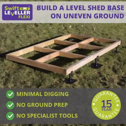 Swift Leveller Flexi Shed Base System Steel Adjustable Foundation for Sheds, Summerhouses, Garden Rooms and Workshops – 2