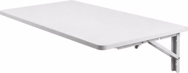 Levede White Wall Mounted Foldable Floating Computer Desk and Study Workstation W/D/H: 40 x 40 x 17.5 cm