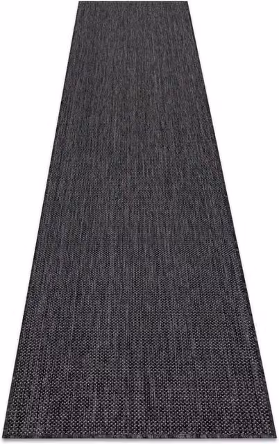 RugsX Sion Runner in Black, Flat Weave Rectangular Rug, W: 70 cm, L: 250 cm – 1