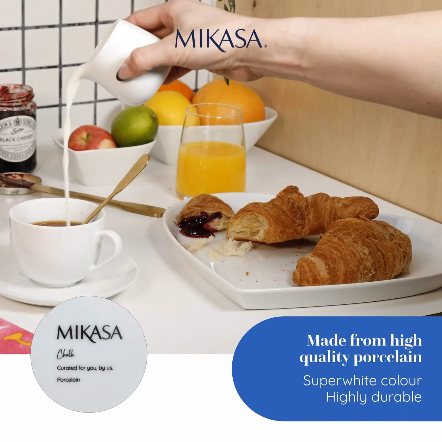 Mikasa Chalk Porcelain Serving Platter, White – 5