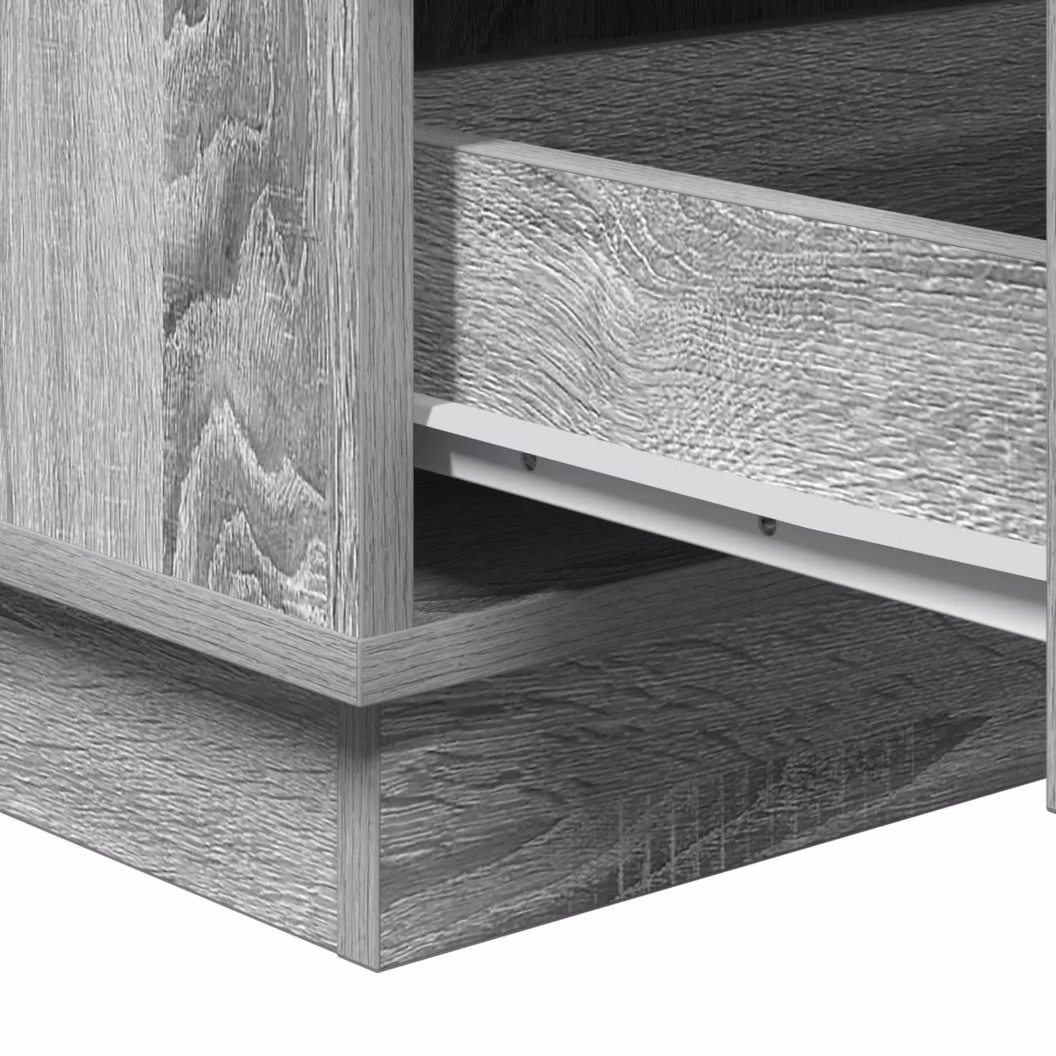 Berkfield Home Modern Bedside Cabinet with Integrated LED Lighting in Grey Sonoma, W/D/H: 39 x 34.5 x 65 cm – 3