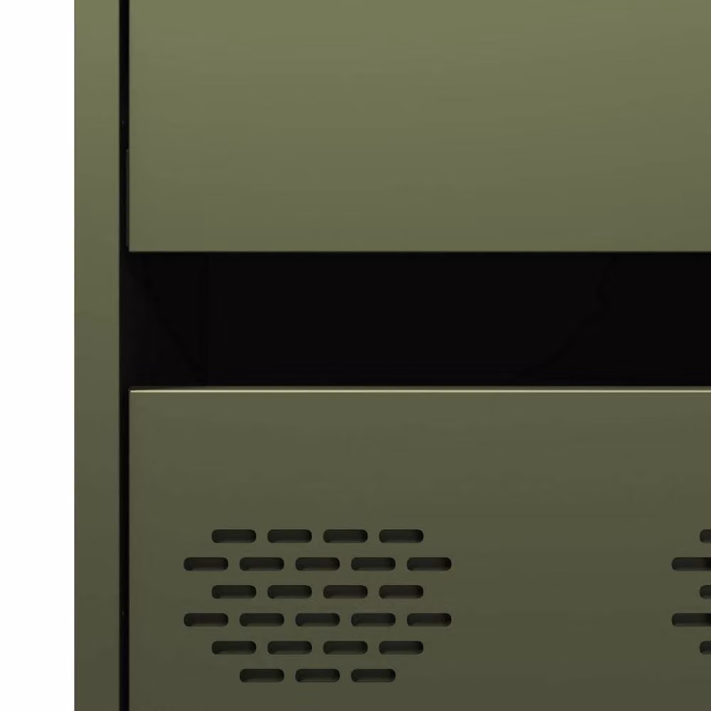 Berkfield Home Highboard in Olive Green Metal, W/D/H: 68 x 39 x 101.5 cm – 5