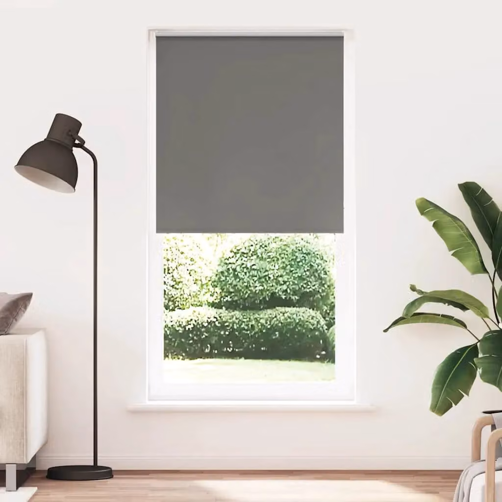 Berkfield Home Grey Blackout Roller Blind, Thermal Insulating Polyester, W: 100 cm, H: 210 cm – 2