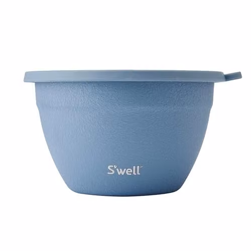 S'well Stainless Steel Salad Bowl Kit in Blue and Grey, 1.9 l