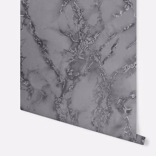 Arthouse Carrara Marble Effect Wallpaper in Grey, Abstract Modern Design, Roll 10.05m x 0.53m – 2