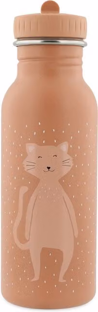 Trixie Mrs. Cat Stainless Steel Leakproof Water Bottle with Carry Handle, Beige, 500ml