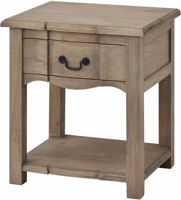 KDMK Colorado Collection Classic 1 Drawer Side Table in Brown