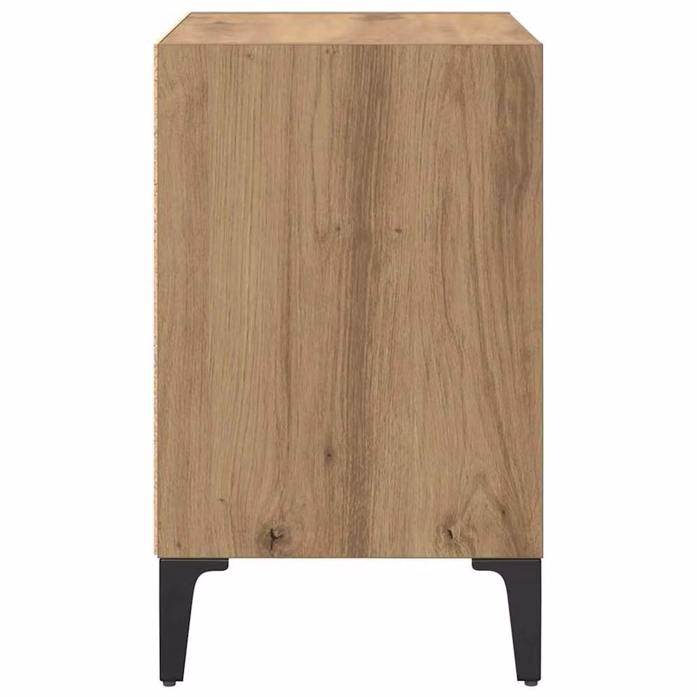 Berkfield Home Modern Bedside Cabinets, 2 Piece Artisan Oak Set in Brown, W/D/H: 40 x 30 x 50 cm – 6