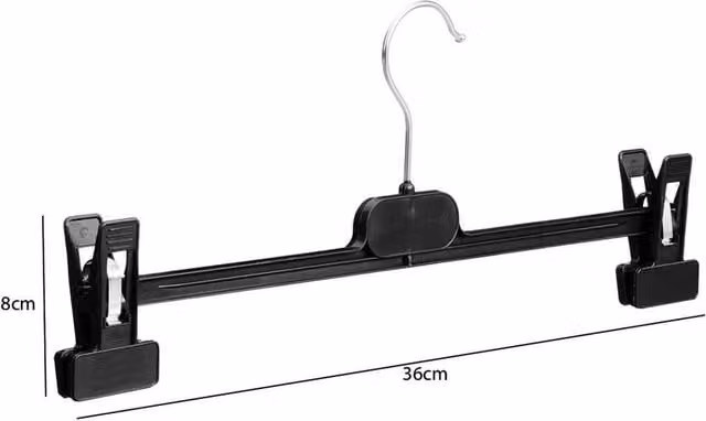 SPETLEK Black Plastic Adjustable Clip Hangers with Swivel Hook – 1