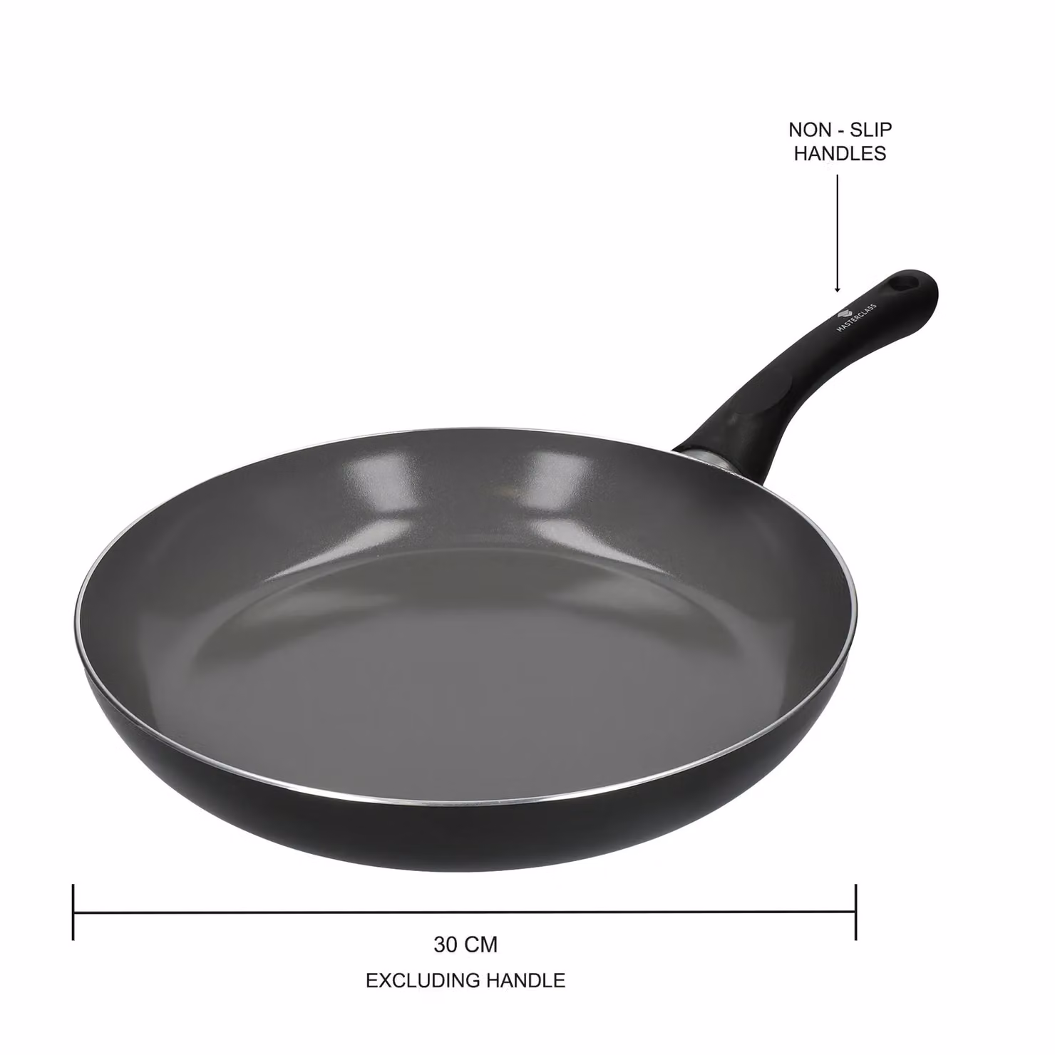 MasterClass Can-to-Pan 30cm Ceramic Non-Stick Aluminium Frying Pan in Grey – 4