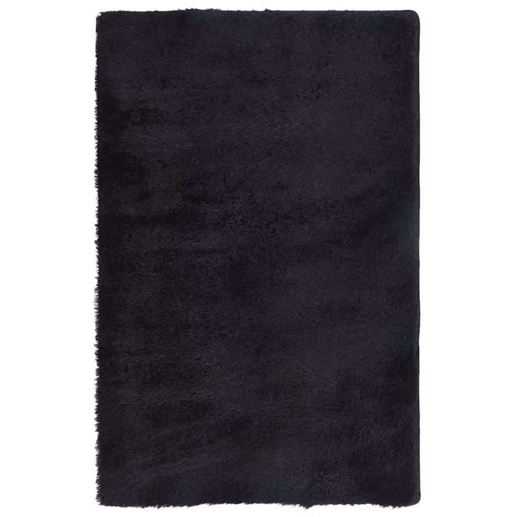Berkfield Home NAVARRA Shaggy High Pile Rug, Black, W: 130 cm x D: 200 cm – 2