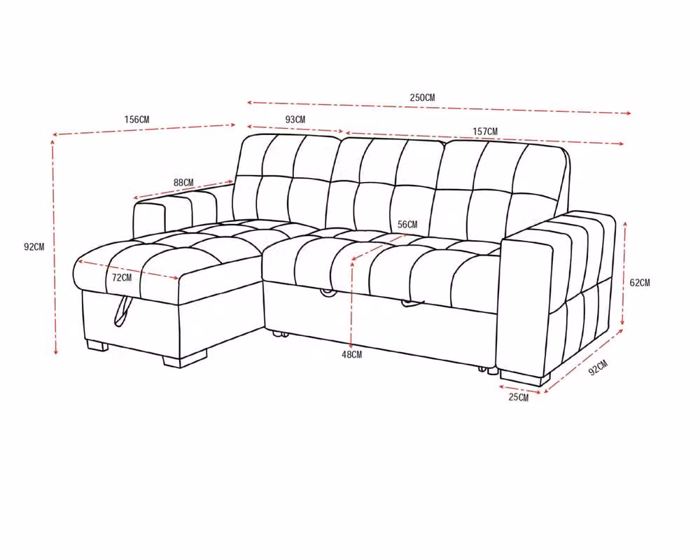 Stratus Interiors Modern Blue Fabric Upholstered Sofa Bed with Sleeping Function – 3
