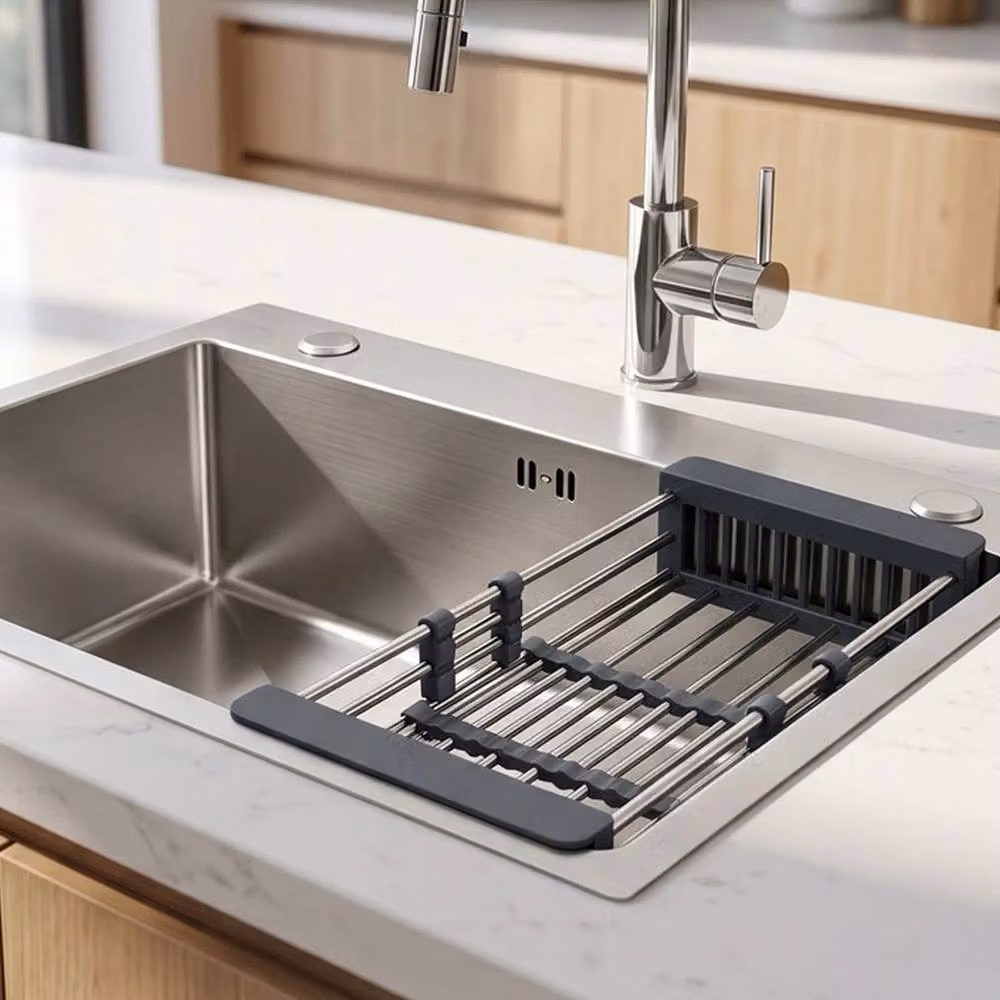 VOGREX Undermount Square Deep Stainless Steel Kitchen Sink in Silver – 2
