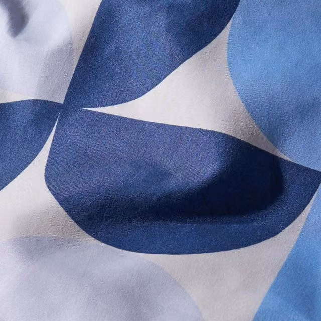 OHS Moroccan Abstract Graphic Duvet Cover Set in Blue