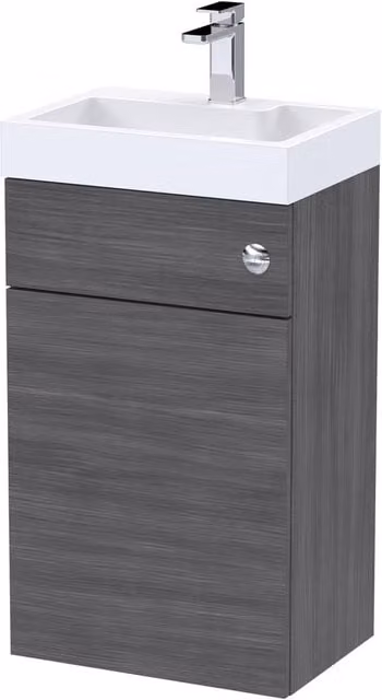 Balterley Grey 500mm Basin and WC Unit with Internal Drawers – 1
