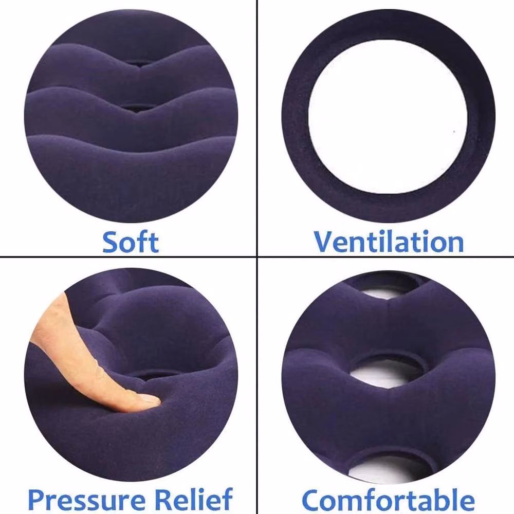 PAWNORA Inflatable Anti-Bedsore Seat Cushion and Tailbone Pad for Wheelchairs in Purple – 5