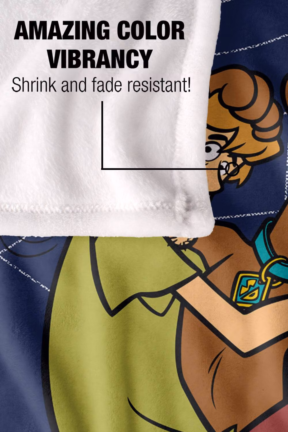 Warner Bros. Scooby & Shaggy Spooky Surprise Extra Large Super Soft Polyester Throw Blanket in Multicolour and Blue – 4