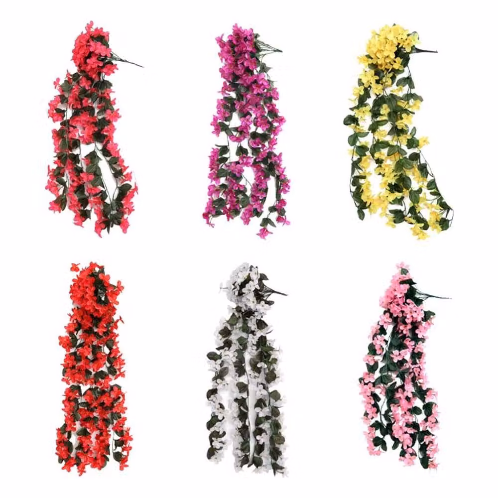 YnysTec Scarlet Red Artificial Hanging Flower Vine for Home and Garden Decor, Length: 85.5 cm – 4